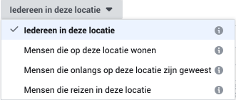 Facebook targeten op locatie